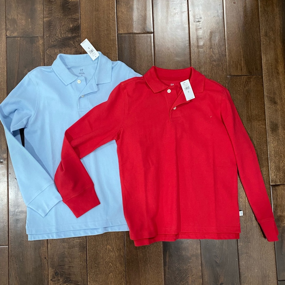 Gap kids L/S polo NWT